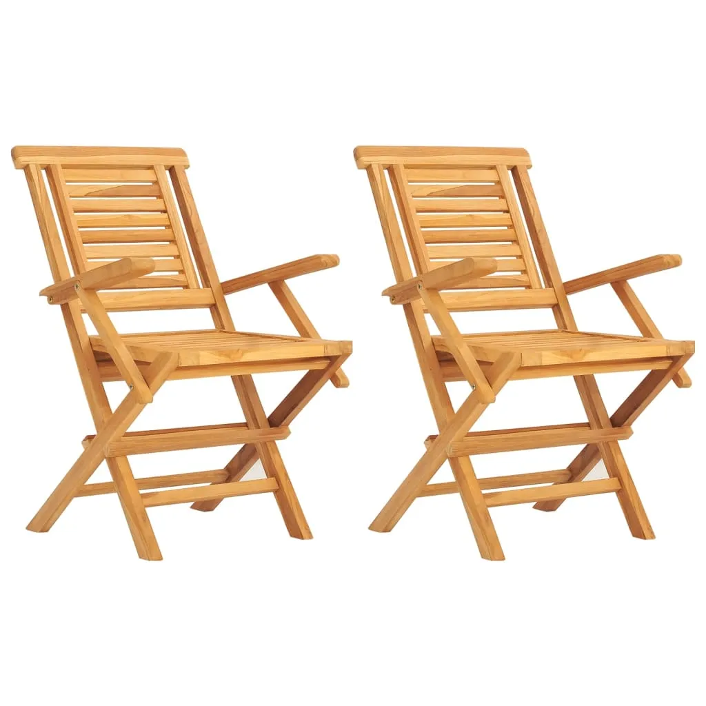 Chaises de jardin robustes en teck lot de 2 résistantes aux intempéries - 3