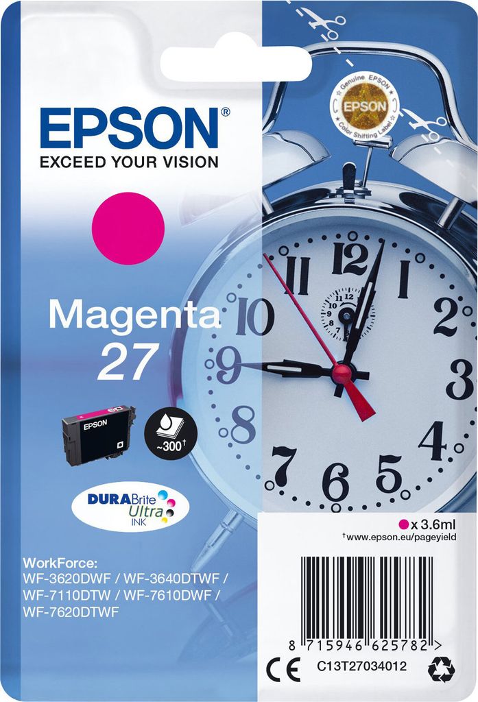 T2702 Wecker magenta Druckerpatrone Produktbild 