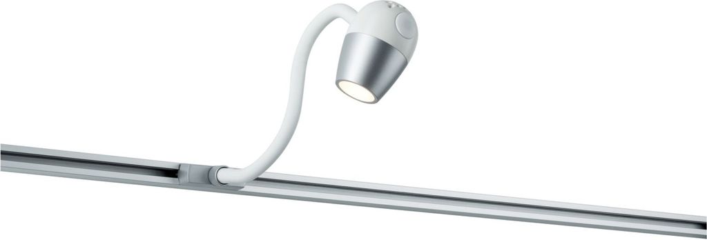 Paulmann URail LED Leseleuchte 5,5W Silber Dimmbar Schienensystem 38x7,5x51cm