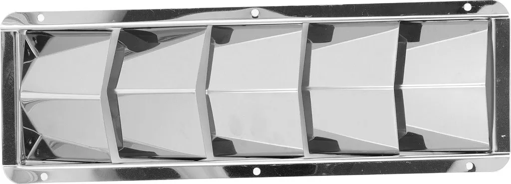 Grille d'aération rectangulaire inox 5 fentes pour aération de bateau