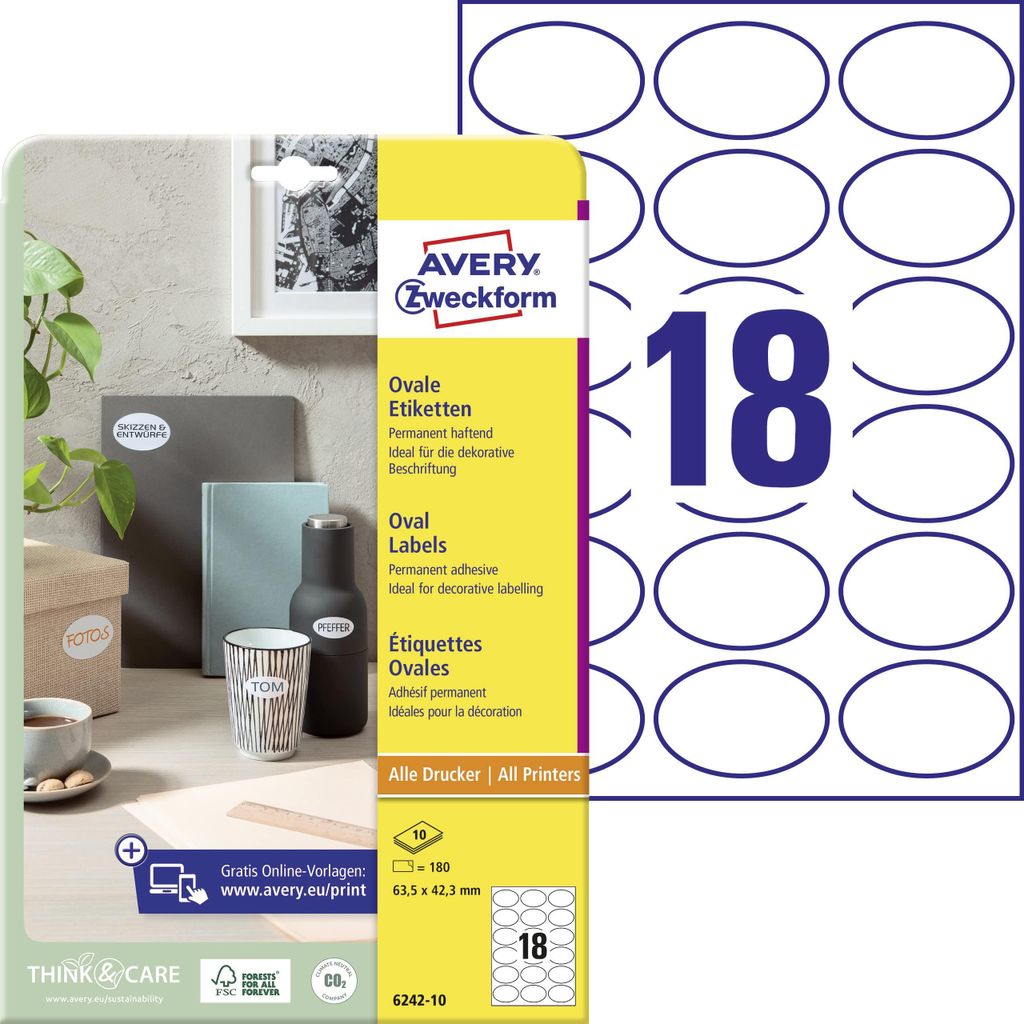 AVERY Zweckform 6242-10 Identifikační štítky AVERY Obrázek produktu 