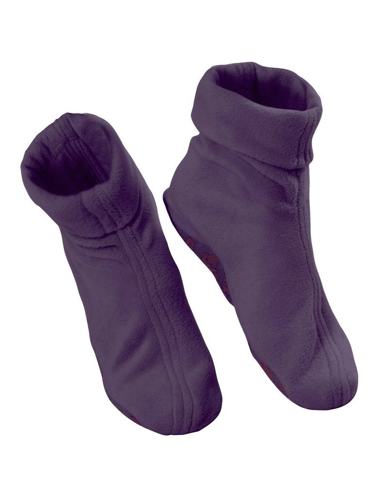 RAIKOU Hüttenschuhe Damen Herren Kuschelsocken aus Micro Fleece Bettschuhe 37/40@#Tinte||37/40