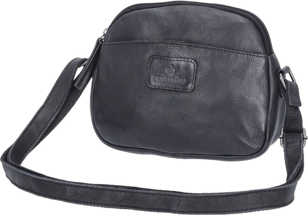 The Skandinavian Brand Damen Leder Umhängetasche  Black : Produktbild 