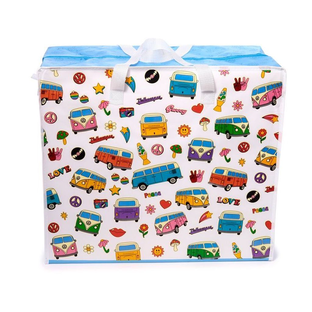 Puckator - Volkswagen VW T1 Camper Bus Retro Zip Up Wäschesack – XL Aufbewahrungsbeutel