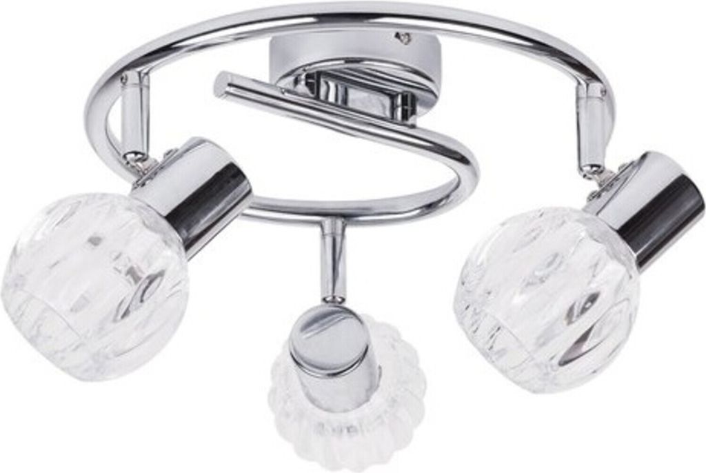 Rabalux 6093 Deckenstrahler 3 Spots Lauren, E14, silber, rund, Modern, ø250mm