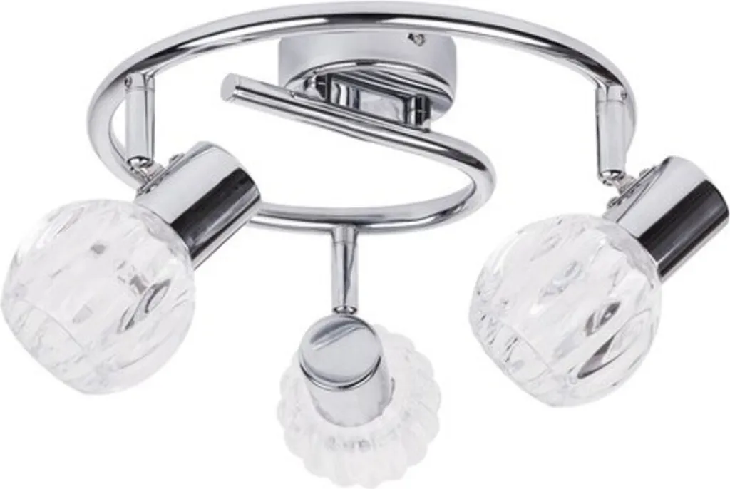 Luminaire de Plafond pour Salon et Couloir Argent 3 Spots Rabalux Lauren E14