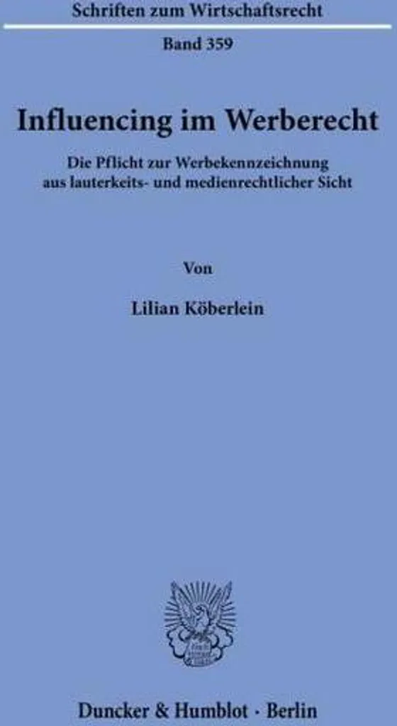 Influencing im Werberecht Expertise Juridique et Règles de Publicité
