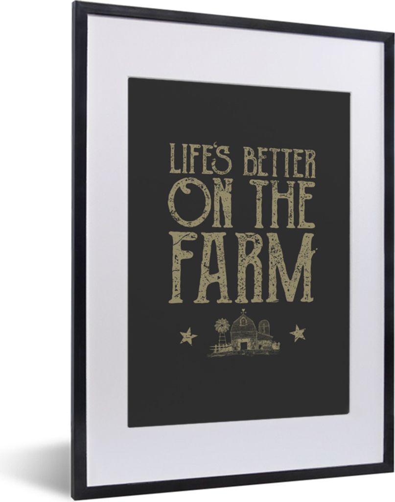 MuchoWow® MuchoWow® Gerahmtes Poster Vintage - Bauernhof - Produktbild 