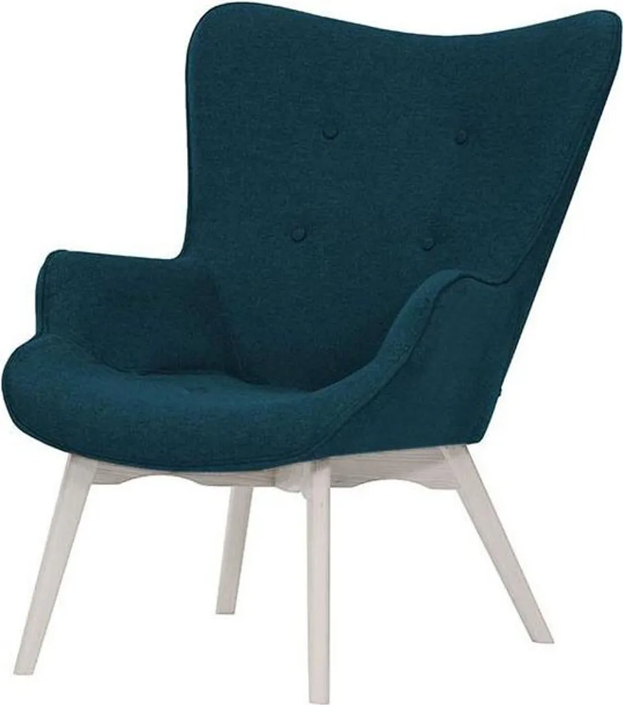Fauteuil bergère Ducan Malmo blanc fauteuil de salon confortable