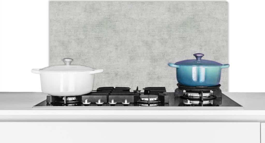 KitchenYeah Spritzschutz Küche - Küchenrückwand - Wandschutz für Herd und Spüle - Beton - Grau - Industriell - Muster 90x45 - Alu-Dibond (A...