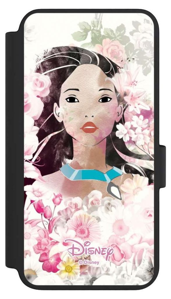 NIVOCASE Klapphülle für Samsung Galaxy S23 Handyhülle aus Kunst Leder NIVOflip schwarz Disney Offizielles Lizenzprodukt Pocahontas
