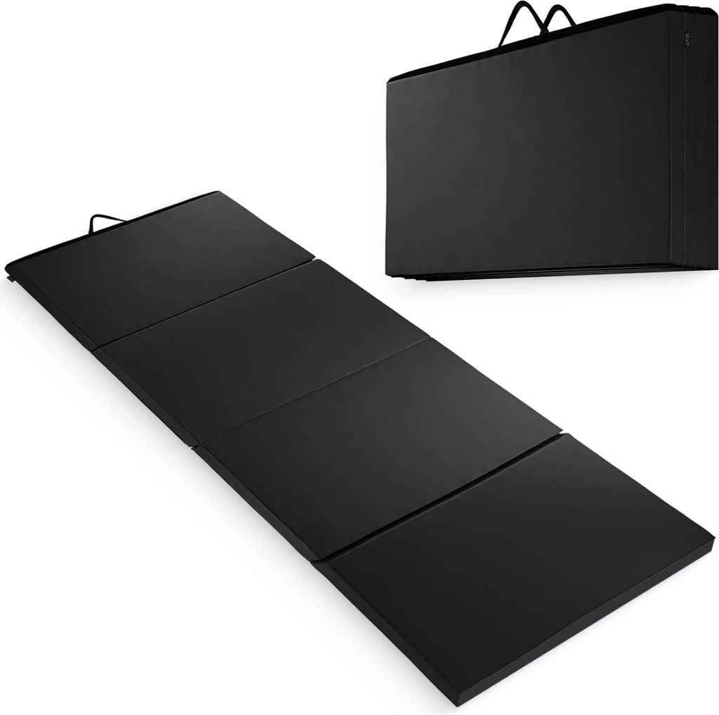 Matelas de gymnastique pliant 240 × 120 × 5 cm - noir Image du produit 