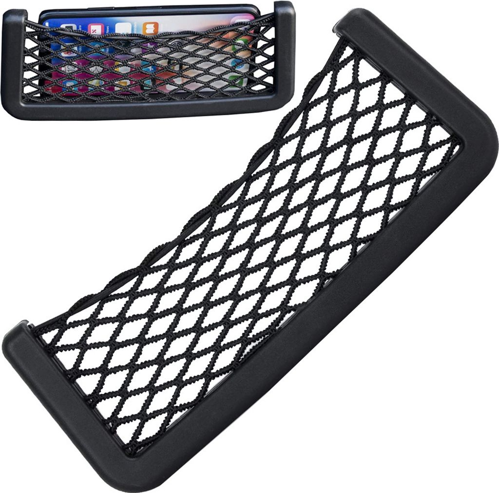 Auto-Organizer mit Netztasche fürs Handy