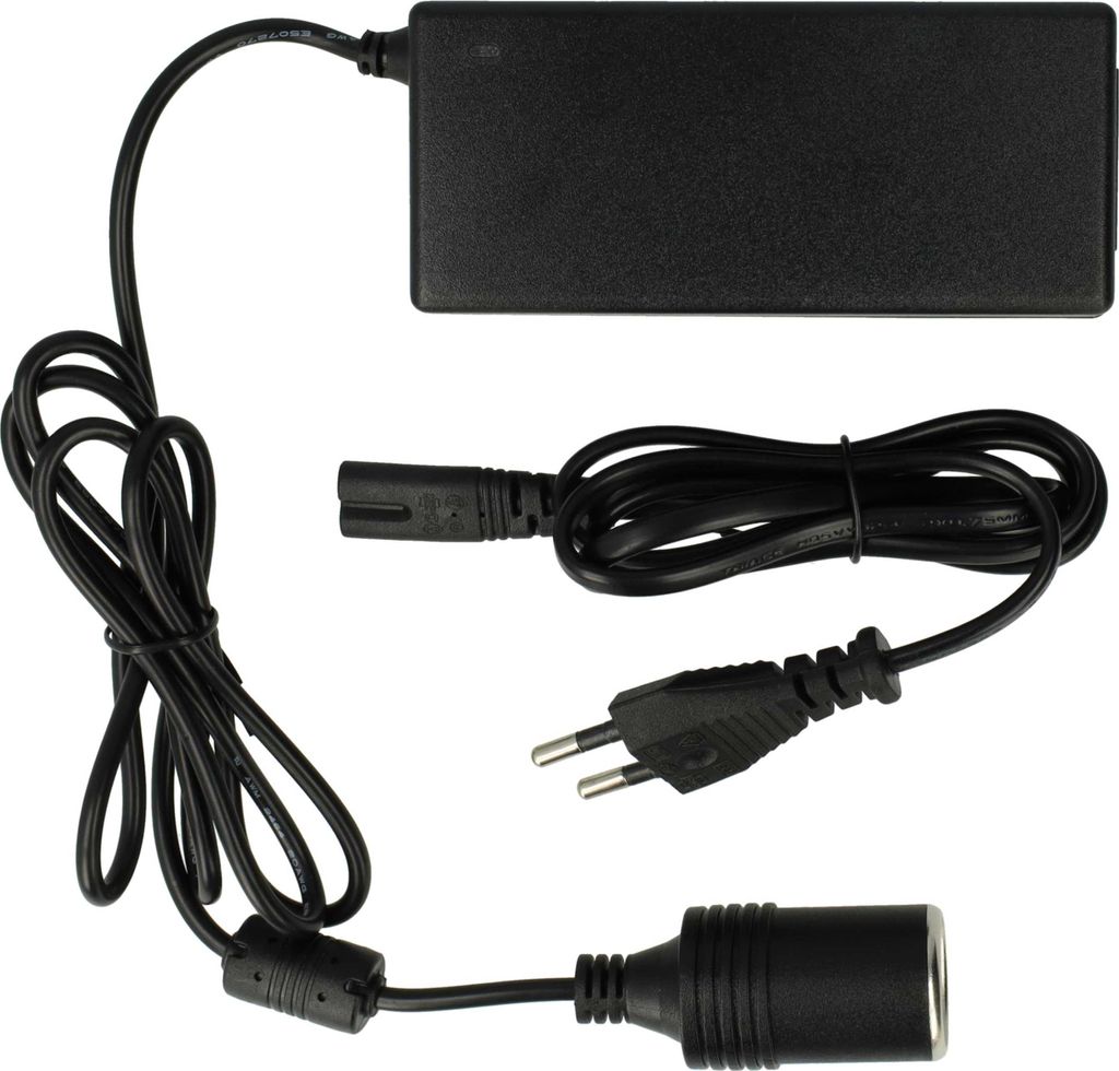 vhbw Netzadapter Eurostecker auf Zigarettenanzünder kompatibel mit Dometic Waeco CoolFreeze CF16, CF11 Kühlbox mit Bordnetzstecker - 14,4 cm