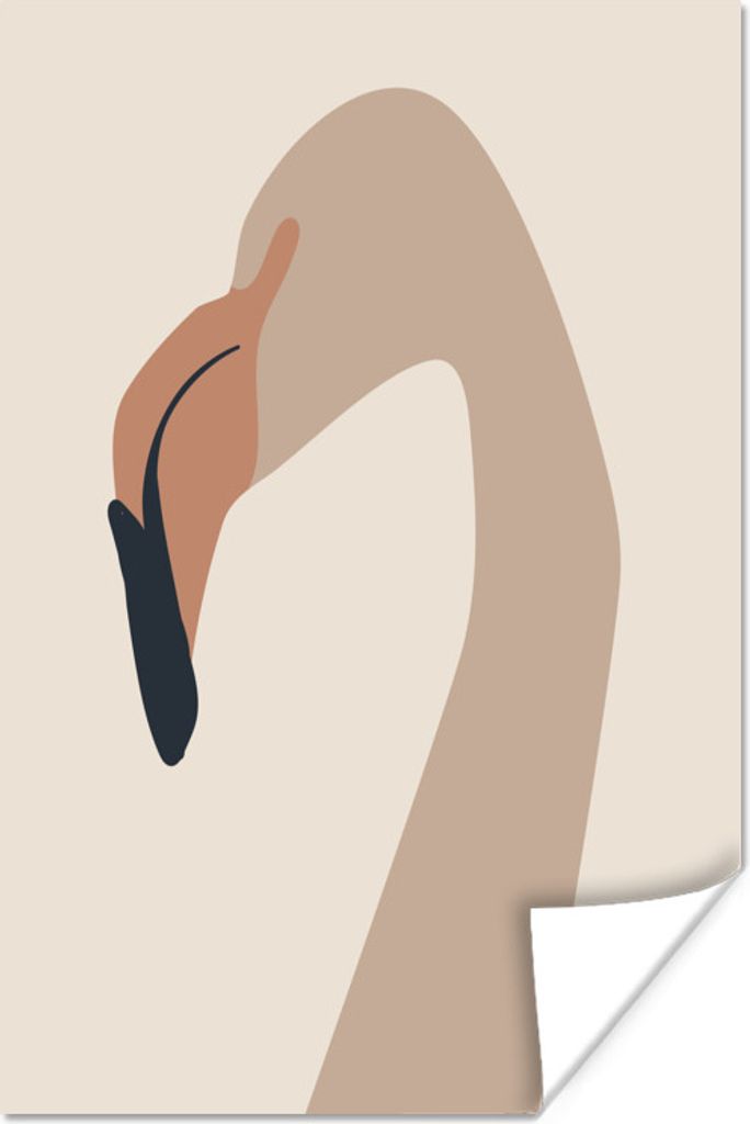 MuchoWow Poster Pastell - Flamingo - Abstrakt 20x30 cm - Papierdruck