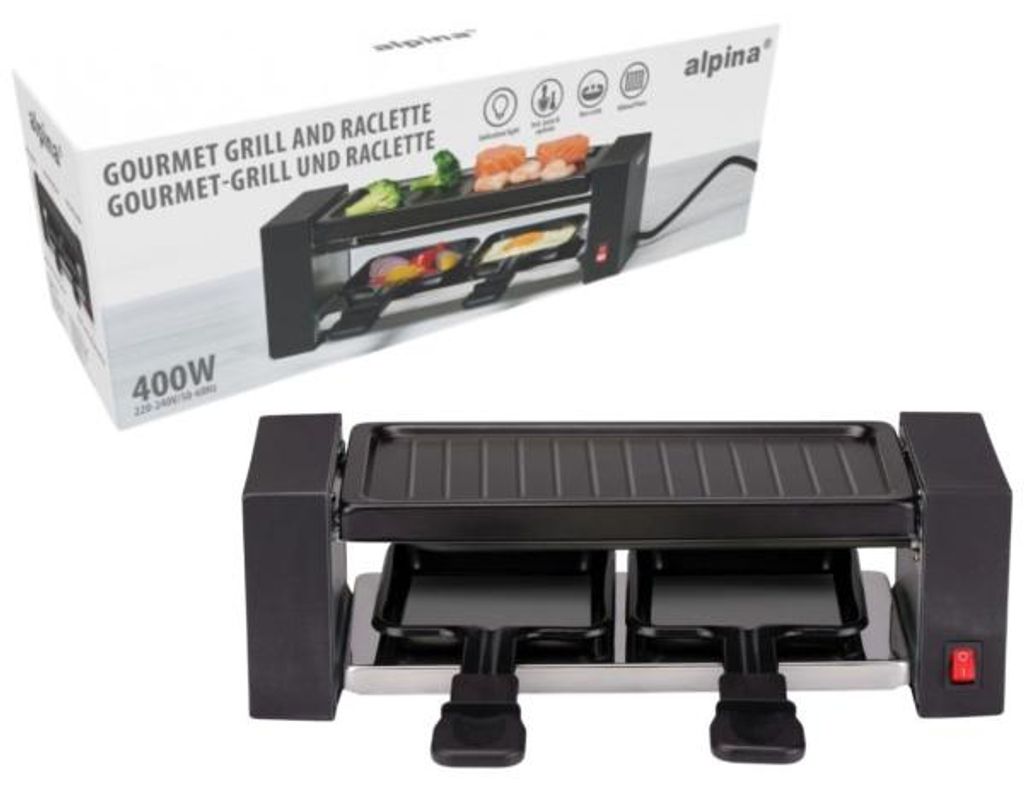 Alpina Gourmet- en Raclettegrill 400w Productafbeelding 