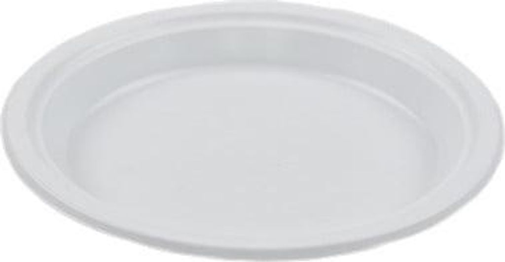 Teller PS 24 cm flach weiß 50 Stück