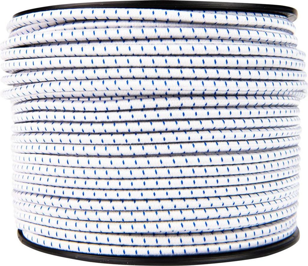 Elastische Kordel 6mm blau-weiß gestreift