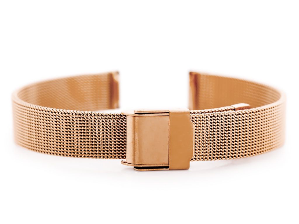 Pacific 04E Armband - HQ Mesh - Rosgold 14mm
