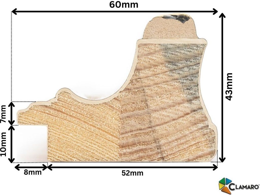 Bilderrahmen Antik Massivholz 'WIEN' Shabby Chic Vintage Barock | BRONZE | CLAMARO, Größe:16x12