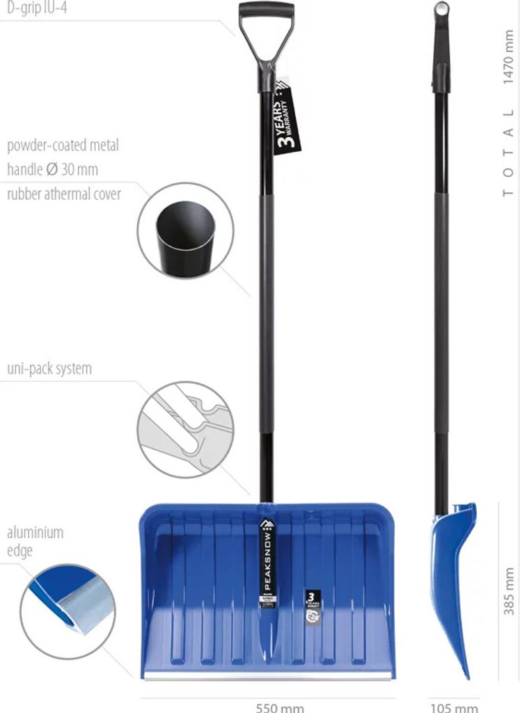 Hrablo na sneh Prosperplast ALPINUS METAL IL3MTA-B333 Obrázok produktu 3