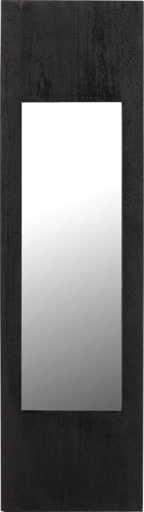 Petit miroir mural J-Line bois de manguier noir finition artisanale