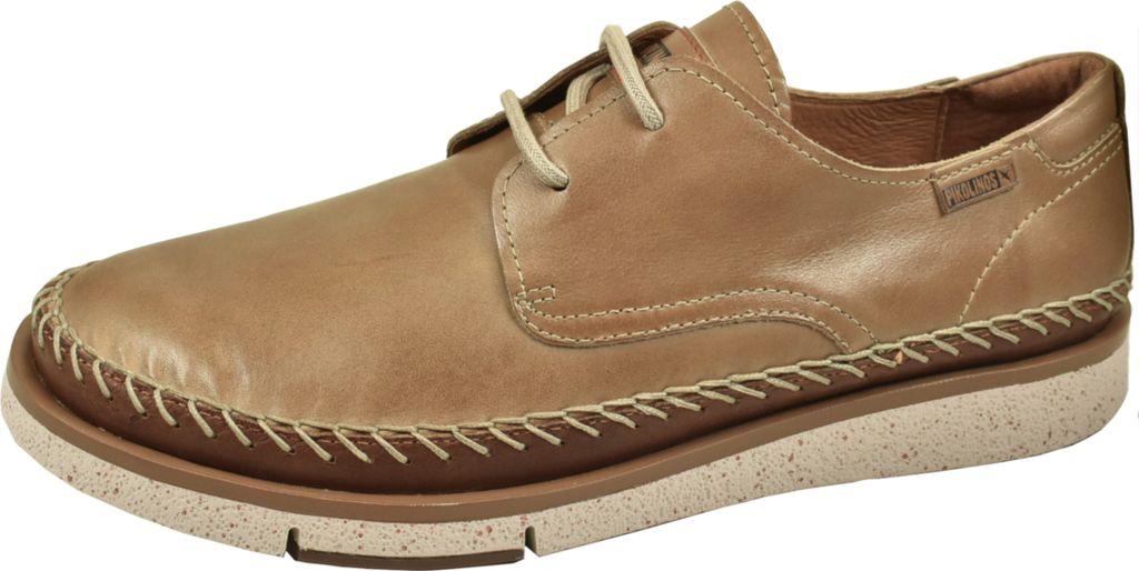 Pikolinos Herren Sneaker Leder Slipper Schnürung Halbschuhe San Juan M6L-4275C, Größe:46 EU, Farbe:Beige