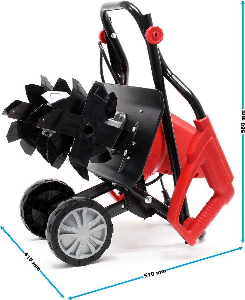 Wiltec Motobineuse électrique 1500W - 400 tr/min, 220mm profondeur - 4 lames - 9