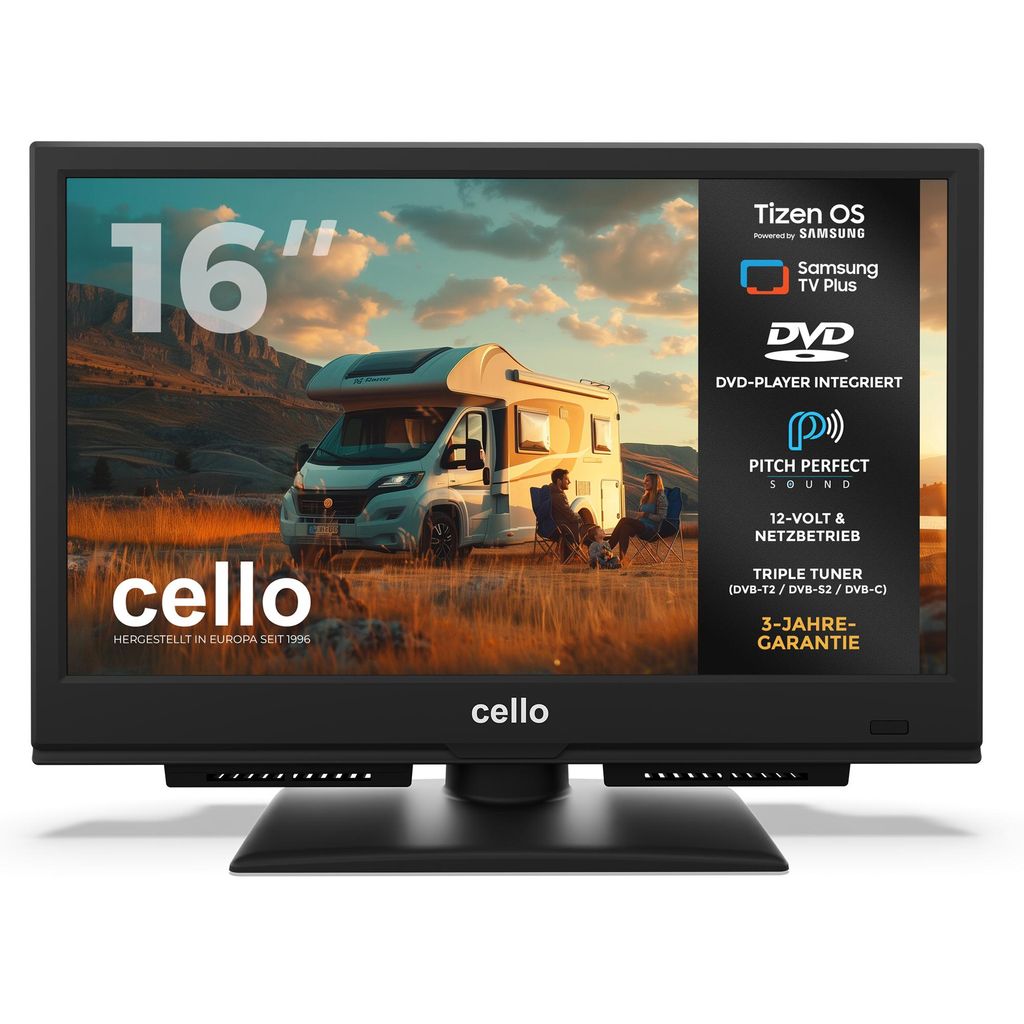 Cello 16″ Smart Camping LED TV mit TizenOS by Samsung, Produktbild 