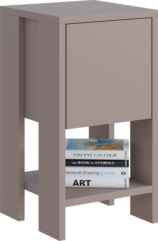 DECORTIE Ema Modern Nachttisch  Schlafzimmermöbel Helles Produktbild 