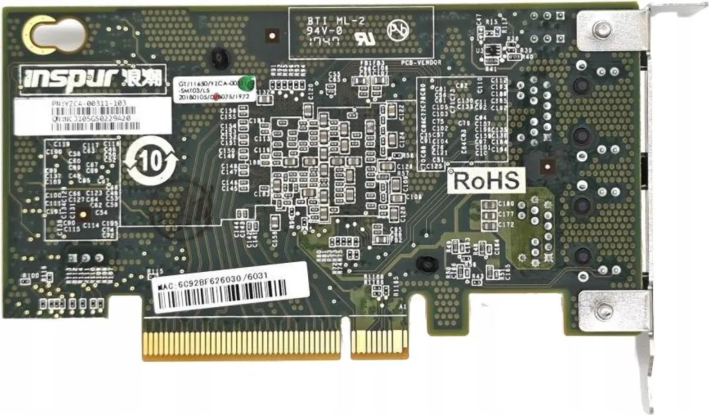 Adaptateur Réseau LAN 10GbE Double Port avec Interface PCI-E et Low Profile - 4