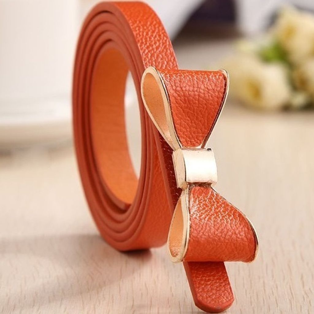 Damen Gürtel Schleifchen - Orange für Ihr Outfit KP4354
