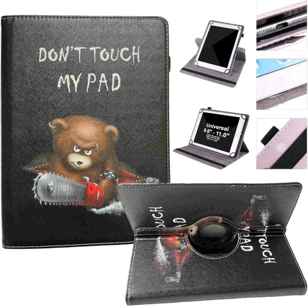 Per Sebbe Tablet 10 pollici 360 gradi motivo 7 tablet borsa arte custodia in pelle copertura