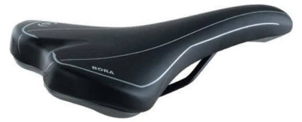 Selle de Vélo Bora Monte Grappa Noire avec Rembourrage Confort Premium