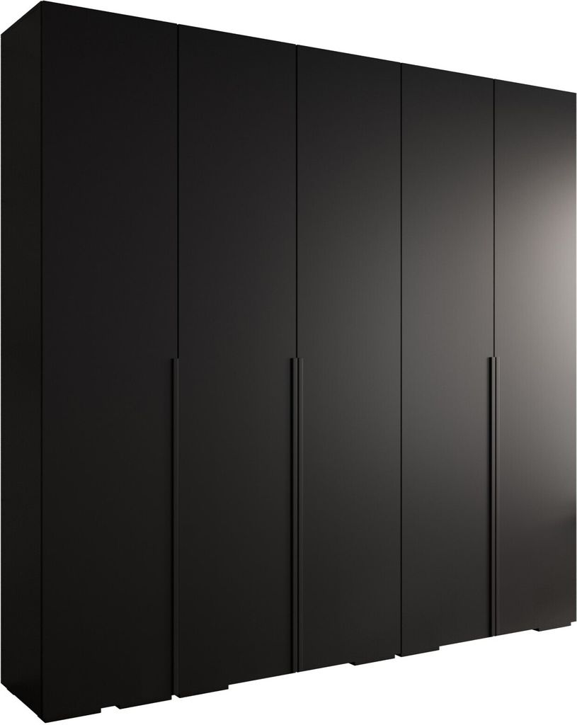 MEBLE KRYSPOL Inova 1 Schrank - 236,7x250x47cm - Schwarz Schwarz Schwarz