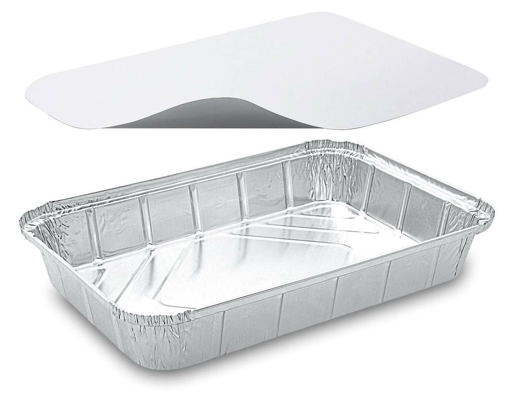 10x Alu-Servierschale Aluschale Grillschale eckig 2000ml Produktbild 