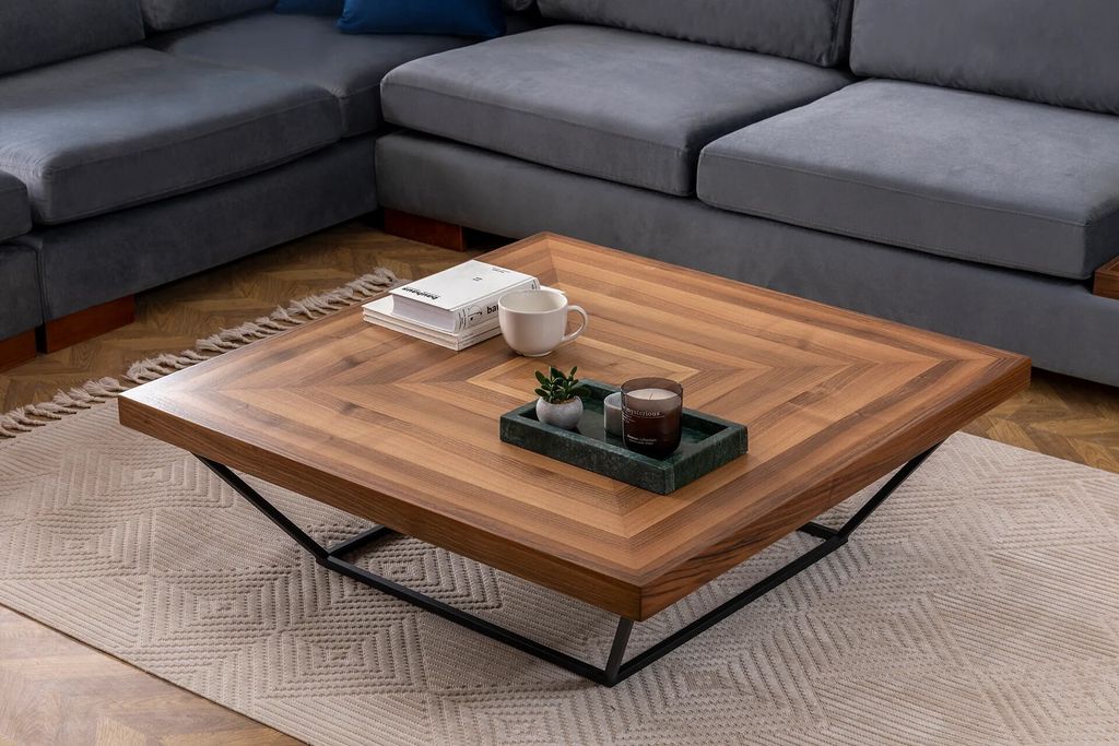Skye Decor, Cora - Walnut, table basse, noyer, 100 % MDF, Image du produit 