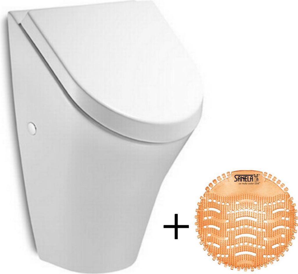 ROCA NEXO Urinal mit SoftClose Deckel Zulauf hinten + Produktbild 