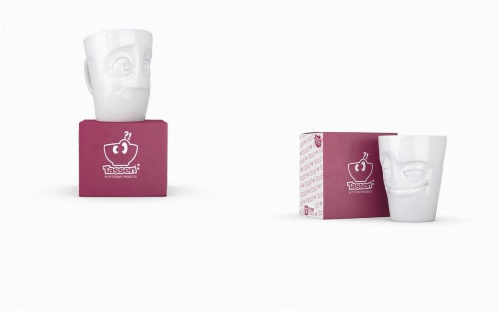 Fiftyeight Henkelbecher-Set 2-tlg. 350 ml Nr 007 weiß Kaffeebecher Mug