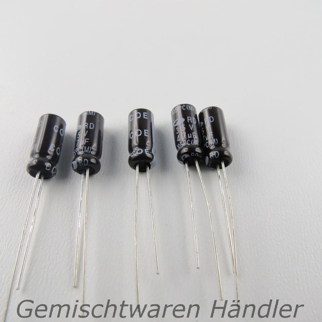 5x Marken Elko 47µF 35V Kondensator Elektrolytkondensator Produktbild 