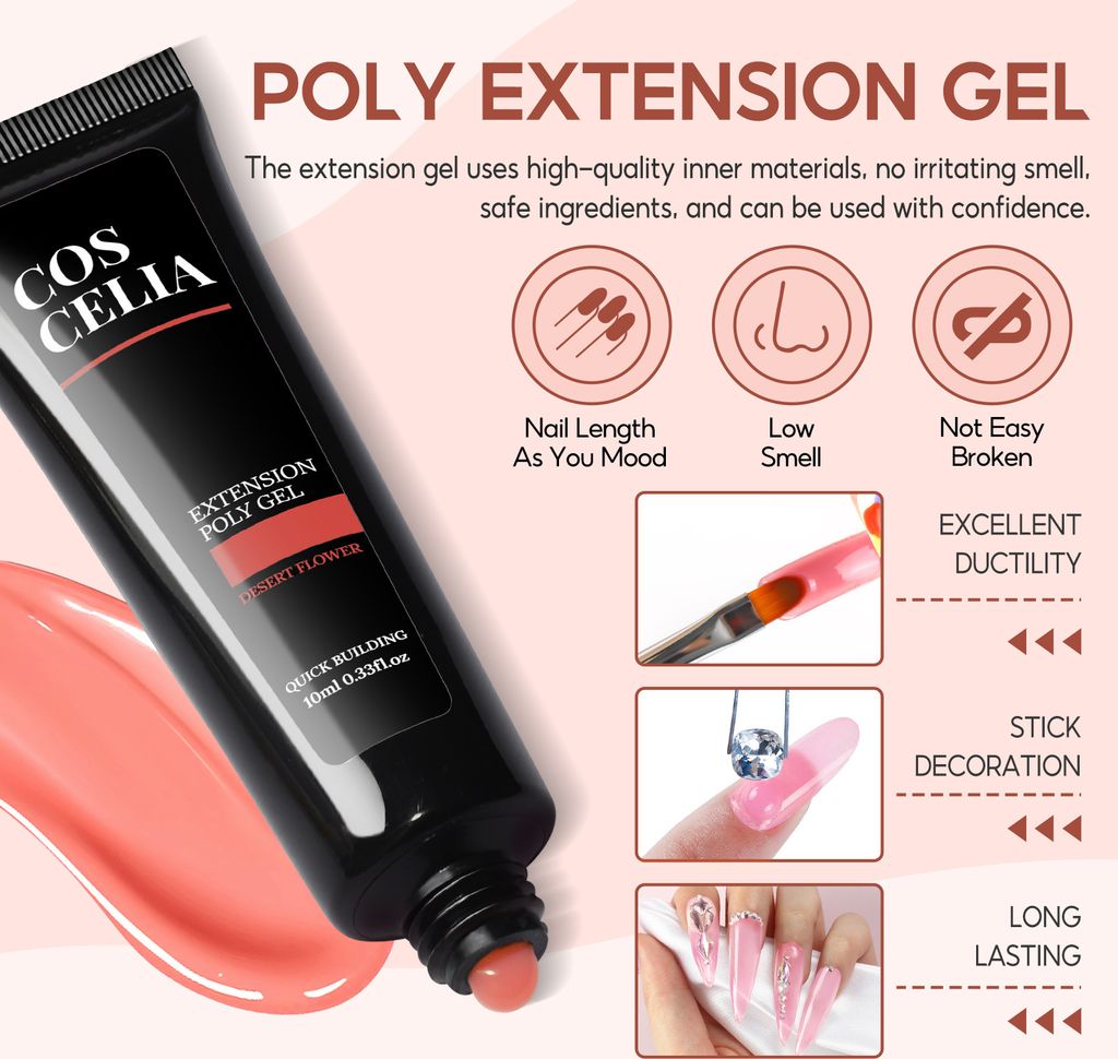 Poly Nagel Gel 15Pcs Poly Extension Gel Nägel Set mit UV Produktbild 5