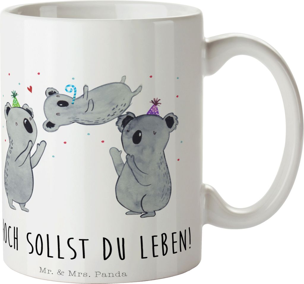 Mr. & Mrs. Panda Tasse Koalas Geburtstag - Weiß - Geschenk, Trinkbecher, Pott, Teetasse, Becher, Herzlichen Glückwunsch, Kaffeetasse, Happy Birth...