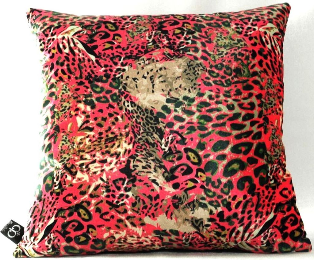 Casa Padrino Luxus Wohnzimmer Deko Kissen Kansas Leo Mehrfarbig 45 x 45 cm - Feinster Samtstoff - Luxus Kollektion