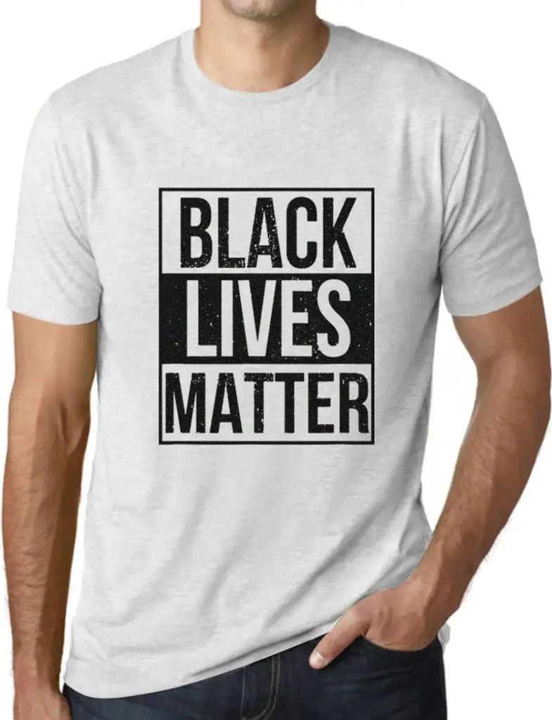 Herren Grafik T-Shirt Das Leben von Schwarzen zählt – Black Lives Matter – Öko-Verantwortlich Vintage Jahrgang Kurzarm Lustige Druck Geburtstag
