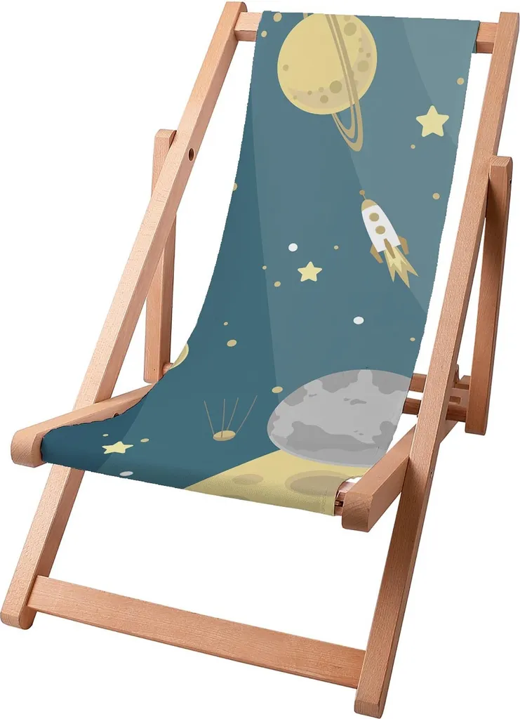 Sdraio Bambini Dreamroots Galaxy in Legno: Pieghevole e Robusta fino a 130kg