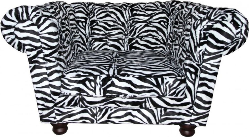Casa Padrino Limited Edition Designer Chesterfield Sessel Zebra Club Möbel