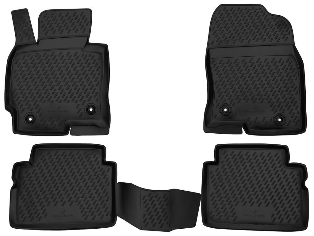 WALSER XTR Gummi Fussmatten Auto für Mazda CX-5 (KE, GH) 2011 - 2017, 100% passgenaue Auto Fußmatten, robuste Universal Fußmatte Auto, Gummimatt...