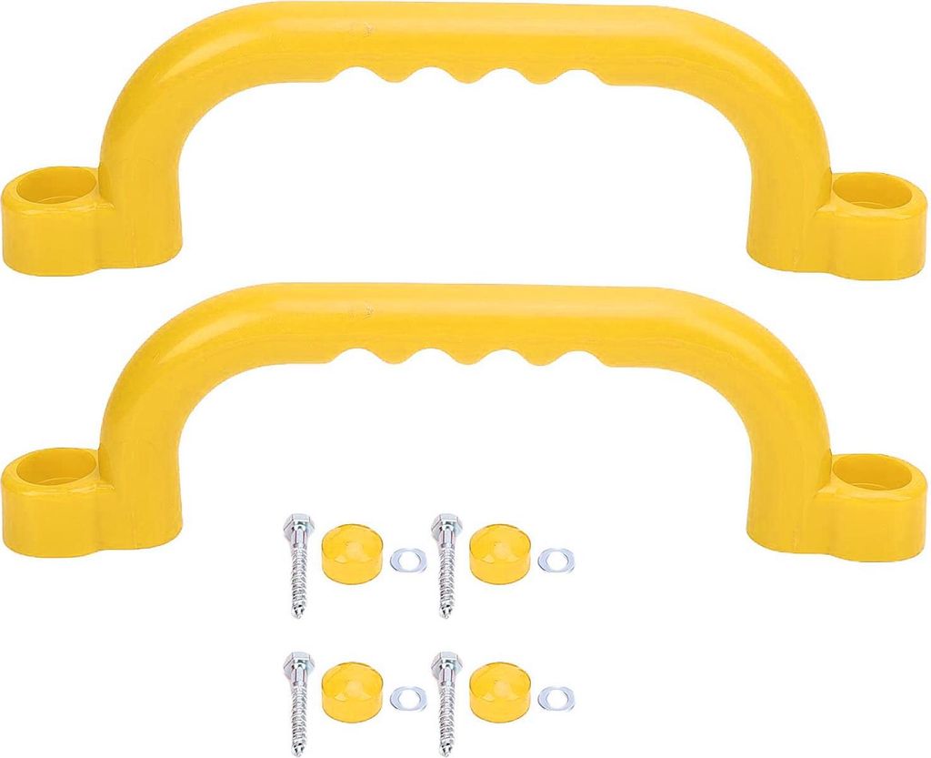 2pcs Kinderspielzeuggriffe wiederverwendbares Plastikspielplatz sicherer Grabgriff für Klettern im Freien Vergnügungsausrüstung Gelbgelb