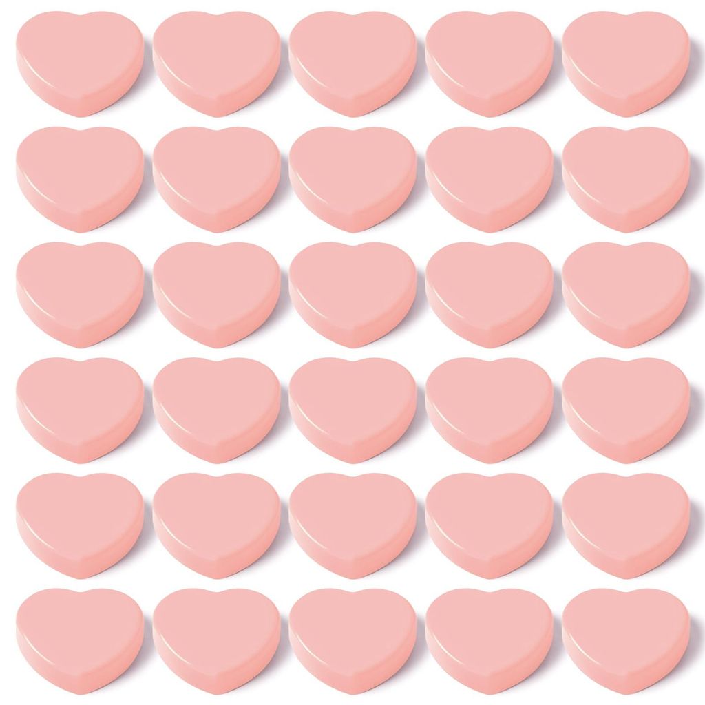 Magnete für Magnettafeln, 30 Kühlschrankmagnete, starke herzförmige Magnete für Whiteboards, Kühlschrankmagnete, kleine Mini-Magnete für Schu...
