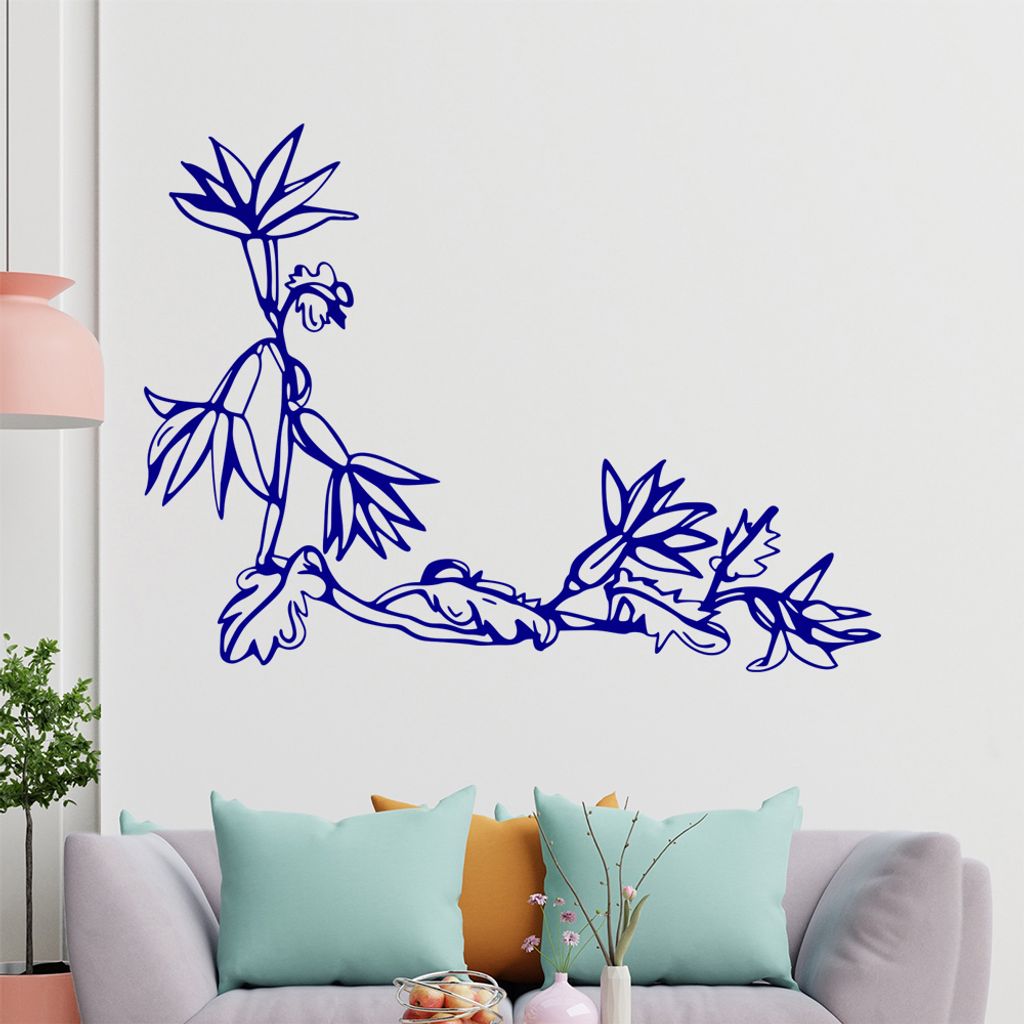 Große Blüte Wandtattoo in 6 Größen - Wandaufkleber Wall Sticker - Dekoration, Küche, Wohnzimmer, Schlafzimmer, Badezimmer